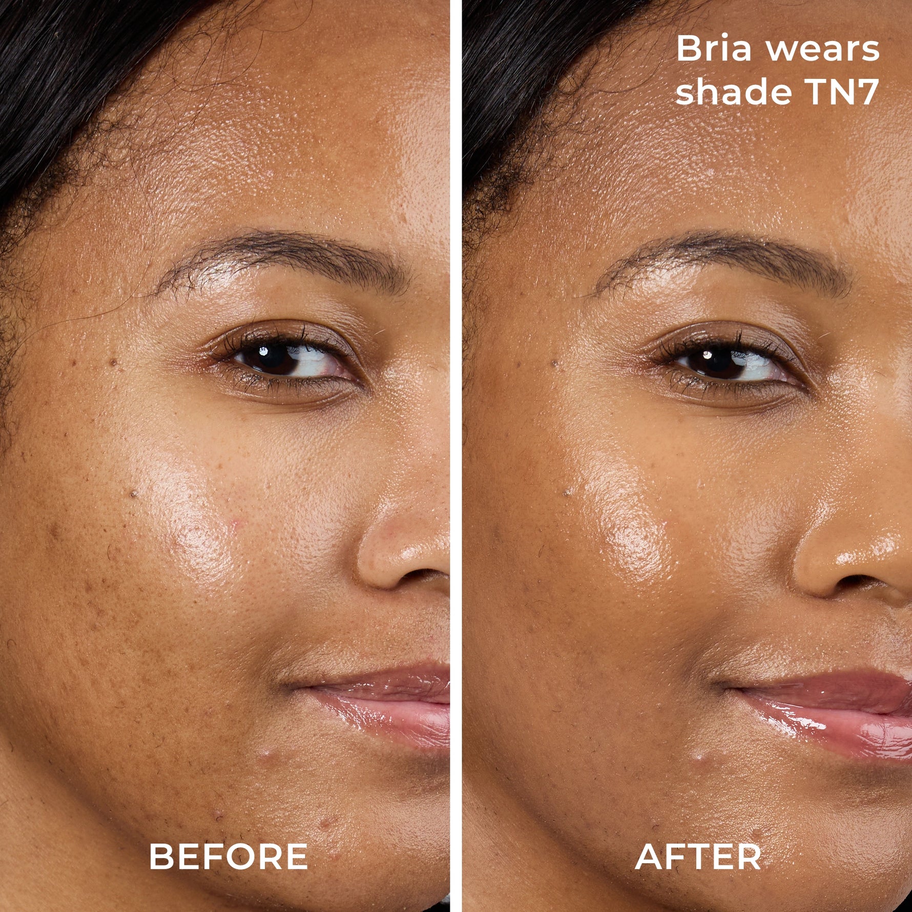 Model Giselle Before and After Shade TN7 