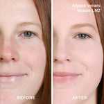 Before and after results with LN2 powder foundation 