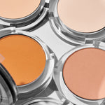 Close-up of pressed powder shades