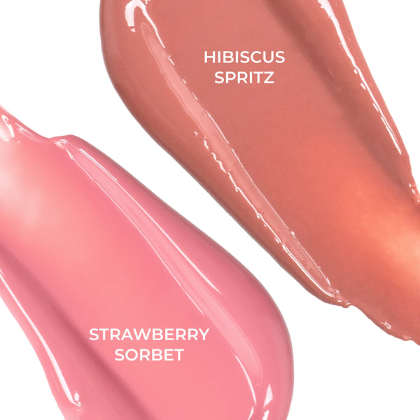The Glossy Set — Strawberry Sorbet + Hibiscus Spritz Glossy Lip Tint (Holiday Edition)