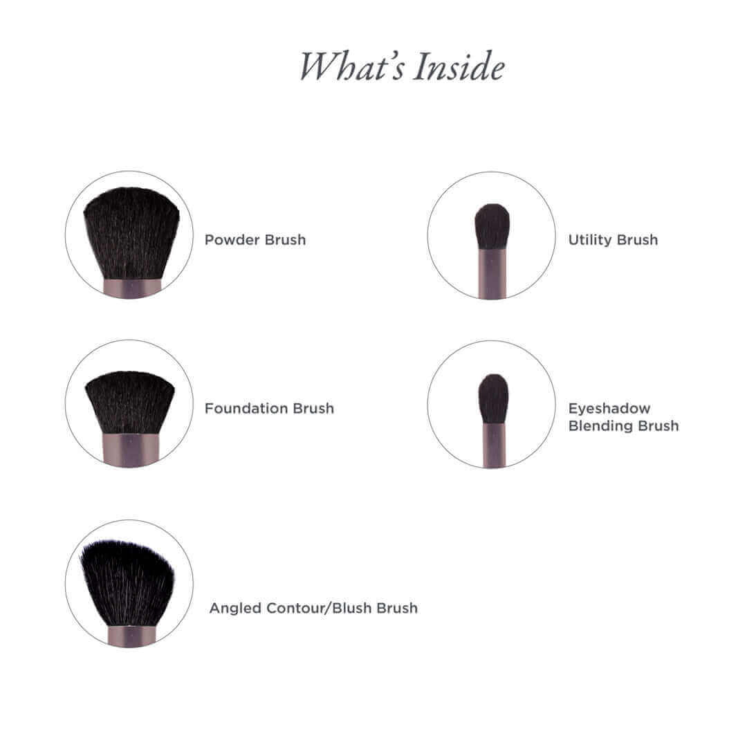 Brushing Act 5 Piece Makeup Brush Set - PÜR Beauty