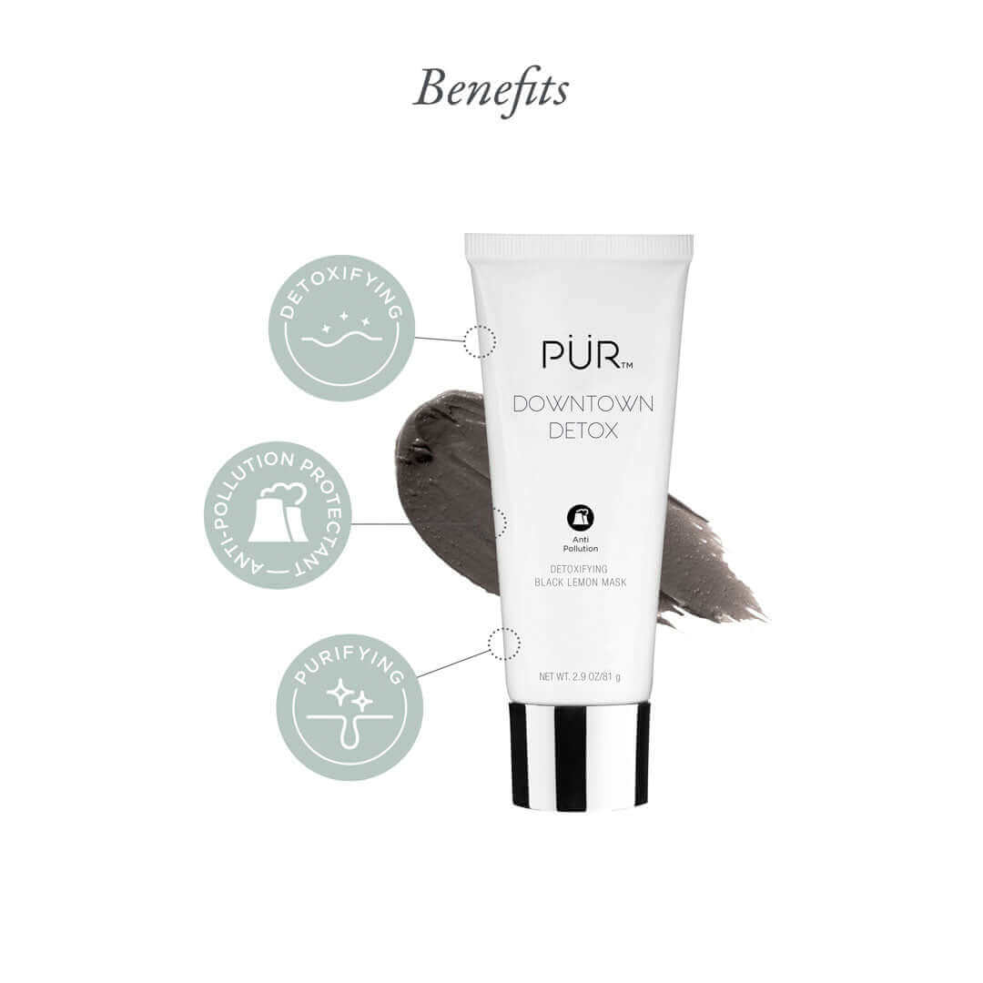Downtown Detox Detoxifying Black Lemon Face Mask - PÜR Beauty