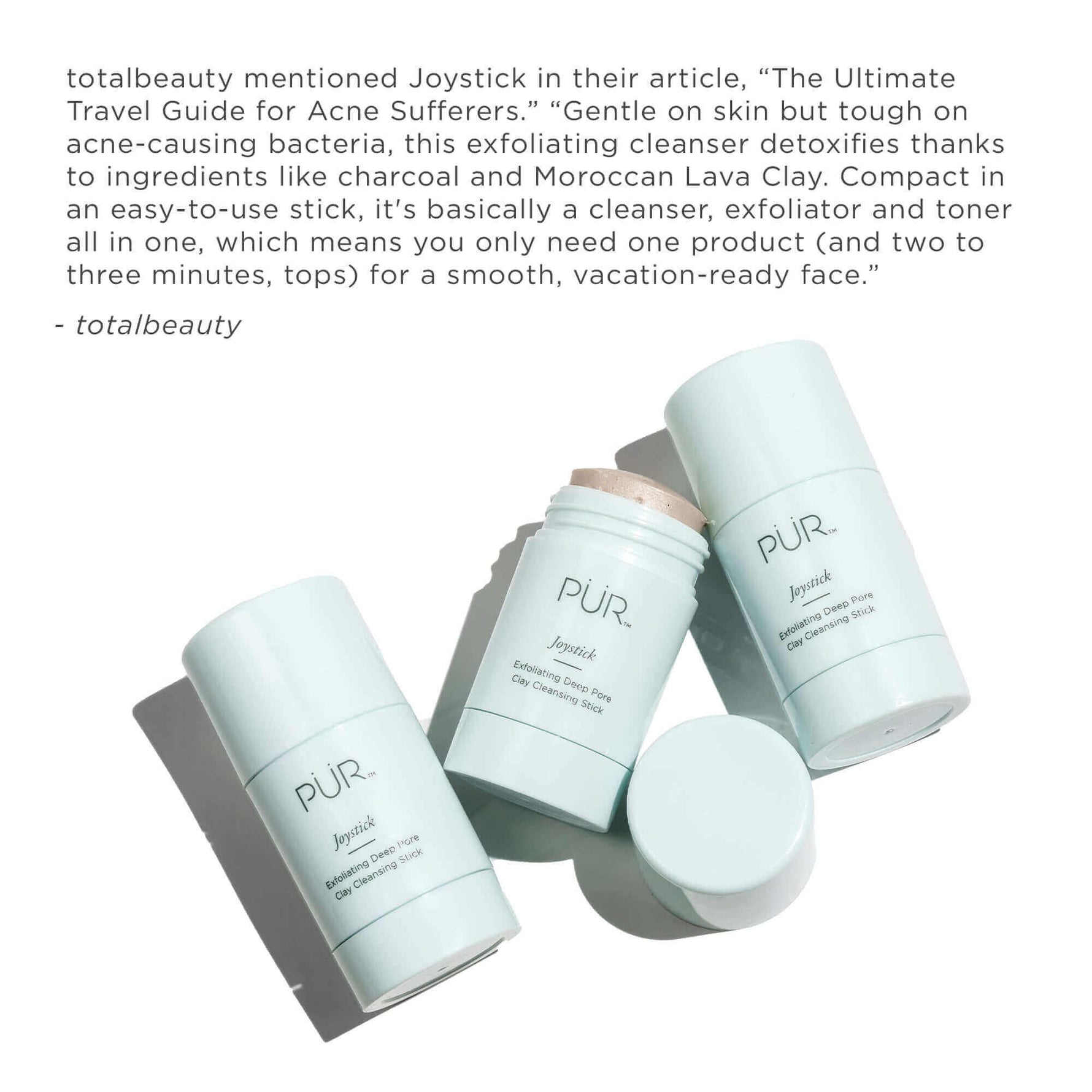 Joystick Exfoliating Deep Pore Clay Cleansing Stick - PÜR Beauty