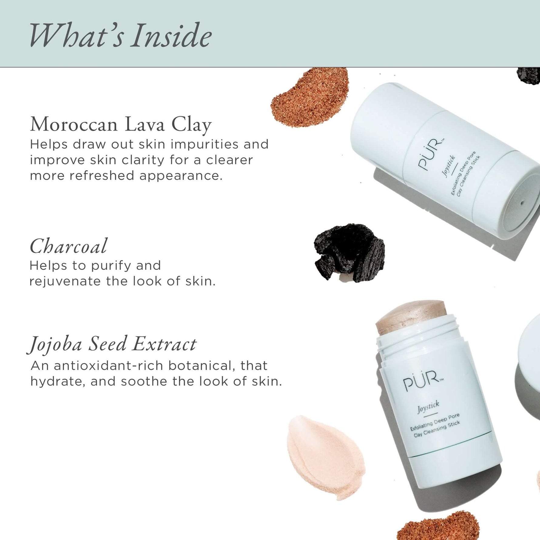 Joystick Exfoliating Deep Pore Clay Cleansing Stick - PÜR Beauty