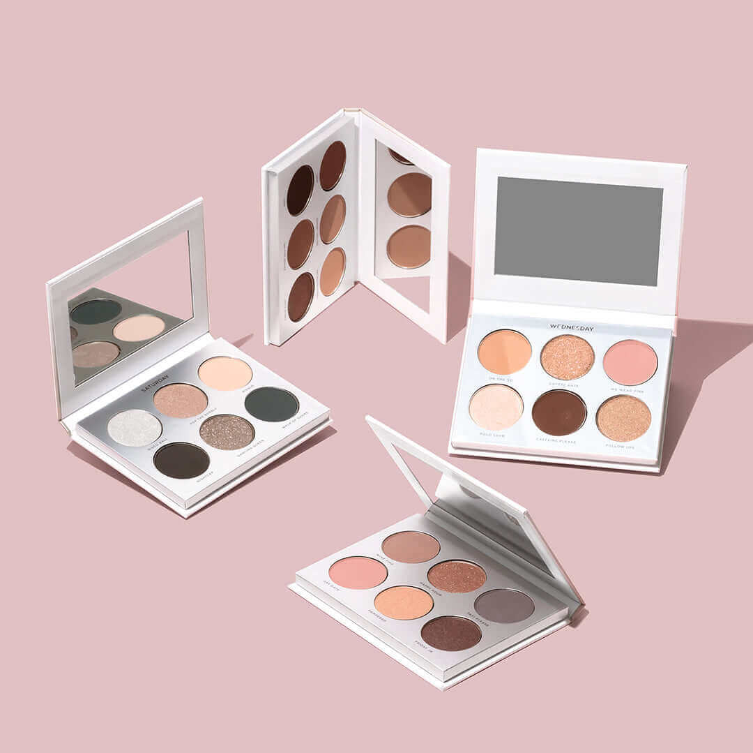 All Palette Shades Against Pink Background