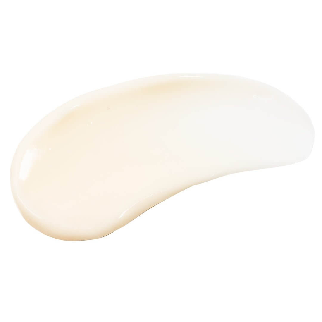 Creamy swatch of PÜR Tropical C Moisturizer showing silky, lightweight texture with luminous finish
